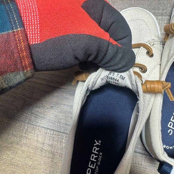 Sperry Crest Vibe Linen/Oat Canvas Sneaker Women's Size 7.5 - Picture 5 of 7